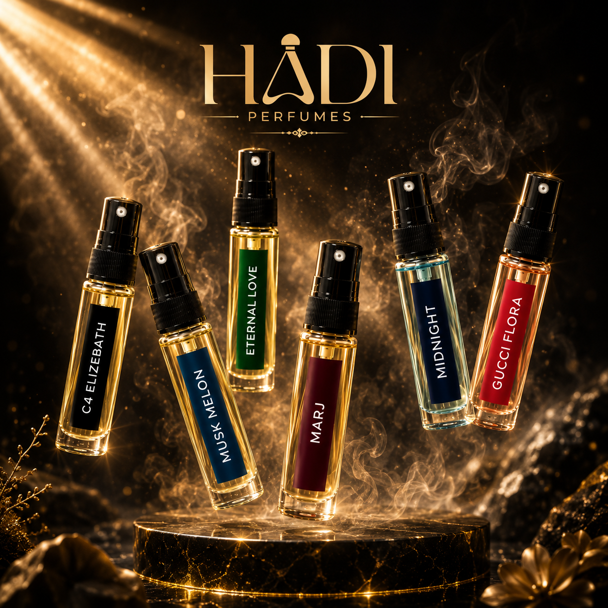 HADI Premium Roll-On Attar Combo (6 PCS) | Long Lasting Perfume Oils | ₹390