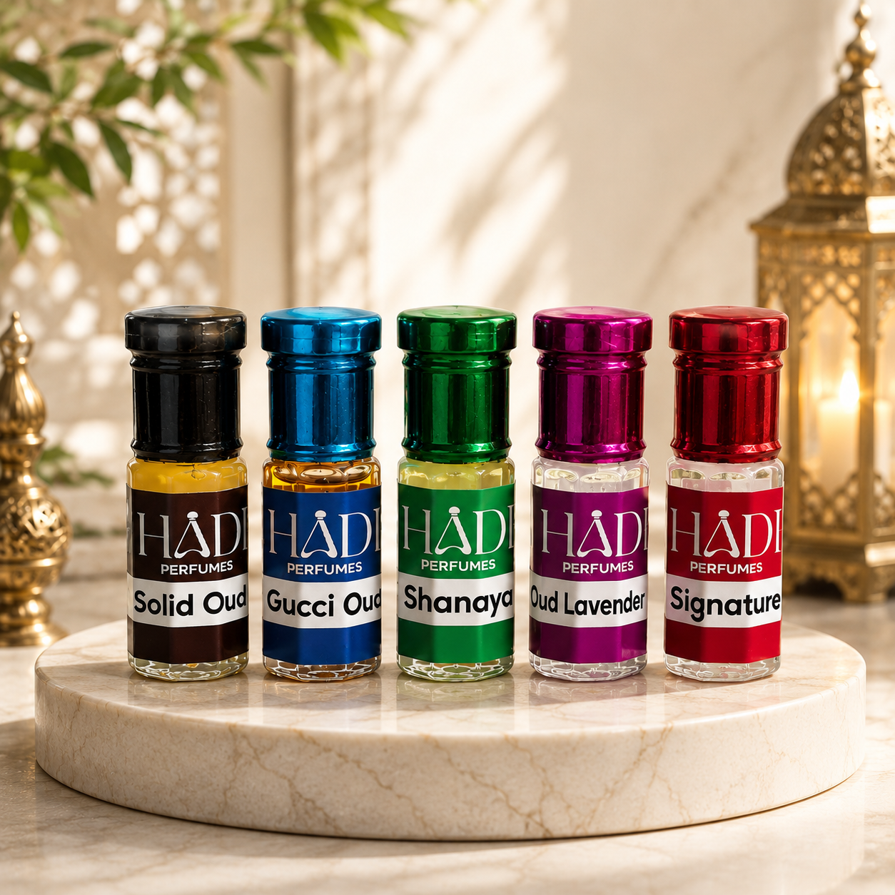 HADI Perfumes Best Selling Attar Combo – 5 x 3 ML Roll-On Attars